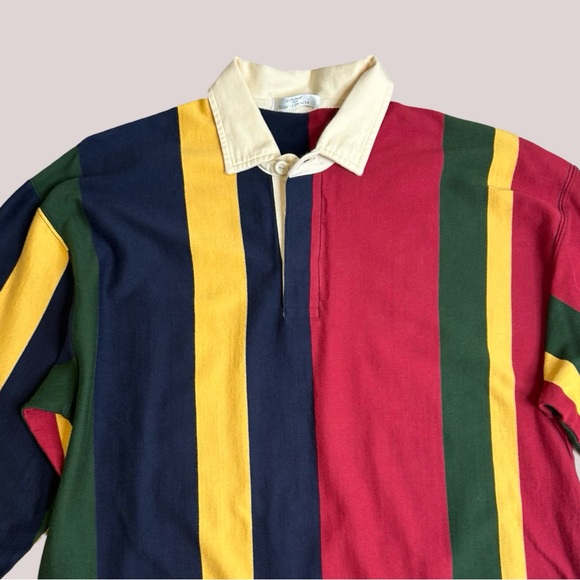 Vintage 90s Marks and Spencer Rugby Jersey Polo - UK Size 3 / Men’s Med - Picture 3 of 8